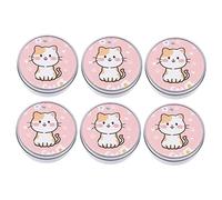 Beaupretty 6Pcs Makeup Brush Cleaning Sponge Box Efficient Cosmetic Tool for Quick Waterless Cleaning of Eye Shadow Brushes Safe Makeup Sponge Scrubber