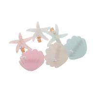Beaupretty 6pcs Mermaid Hair Clips Set for Girls Cute Seashell Sea Star Hair Accessories Colorful Beach Decor for Boys and Girls for Parties and Daily Wear