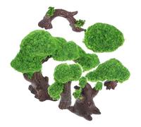 Beaupretty 6pcs Micro Landscape Artificial Trees and Moss Set for DIY Garden Crafts, Miniature Greenery Decorations for Terrariums, Dollhouse Accessories, and Model Railway Scenery