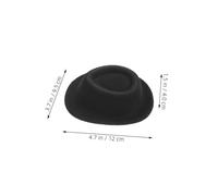 Beaupretty 6pcs Mini Doll Hats Small Jazz Style Black Miniature Hats for Doll Hair Decoration Party Cake Top DIY Craft Accessories
