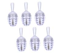 Beaupretty 6pcs Mini Honeycomb Lip Gloss Tubes Transparent Empty Lip Balm Containers for DIY Cosmetic Use Portable