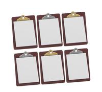 Beaupretty 6pcs Mini Supplies Decor Doll House Dolls House Clipboard Writing Board for Dollhouse Miniature Clipboard Dollhouse Paper