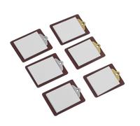 Beaupretty 6pcs Mini Whiteboard Clipboards for Dollhouse Accessories Realistic Miniature Writing Boards Paper Holders Compact Lightweight DIY House Decoration