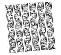 Beaupretty 6pcs Miniature Garden Fence for Dollhouse and Landscape Decoration Flexible Abs Material Sturdy European Style Railings for Sand Table Models Black Mini House Decor
