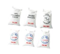 Beaupretty 6pcs Miniature House Kit Kitchen Food with Flour Salt Sugar Bags for Dollhouse Accessories Realistic Baking Model