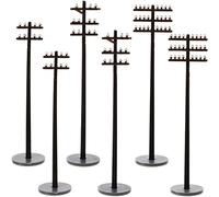 Beaupretty 6pcs Miniature Telegraph Poles for DIY Model Railway Layout Realistic Adornments for Mini Gardens Micro Landscapes and Bonsai Decor