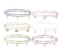 Beaupretty 6pcs Multicolored Beaded Waist Chain Rice Beads Body Jewelry for Women Beach Accessory Lightweight and Comfortable Waist Beads for Everyday Fashion