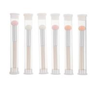 Beaupretty 6pcs Mushroom Head Concealer Brushes round Sponge Tips for Blending and Applying Makeup Includes Pink Yellow and White Colours for Smooth Finish