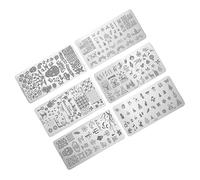 Beaupretty 6pcs Nail Art Printing Plate Kit Nail Polish Nail Stickers Nail Decals for Nail Art Gel Nail Polish Christmas Nail Stamping Plate Nail Gel Polish Nail Gems Nails Sparkly Steel