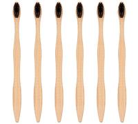 Beaupretty 6Pcs Natural Bamboo Toothbrush Set Ergonomic Handle for Adults Water Resistant Durable Bristles Daily Essential for Family and Friends