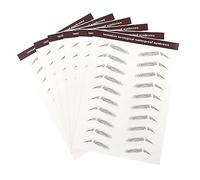 Beaupretty 6pcs Natural Fake Eyebrow Stickers Makeup Imitation Eyebrows Easy to Apply for Makeup Lovers Beauty Bloggers Hair Like Finish Reusable Seamless Blend