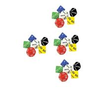 Beaupretty 6Pcs Numbered Multi-Sided Dice Set for Tabletop Rpg and Board Games Portable Plastic Game Dice Props for Party Accessories and Supplies