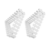 Beaupretty 6pcs Outdoor Turtle Enclosure Fence 50cm Long X 13cm High White Plastic Garden Border Panel for Reptile Habitat, Tortoise Enclosure, Lawn and Flowerbed Pet Barrier