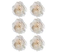 Beaupretty 6pcs Peony Diffused Flowers Essential Oil Diffusers Natural Straw Paper Material White Flower Shape Beautiful Style Fast Absorption Safe Aromatherapy Gifts for Friends Interior