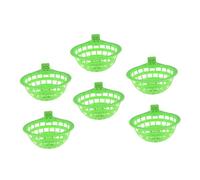 Beaupretty 6pcs Plastic Bird Nesting Bowls for Pigeons Cockatiels Small Parrots Hollow Hanging Cage Hatching Tool Versatile Nest Pans for Parakeets and Finches Green Large