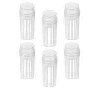 Beaupretty 6pcs Plastic Microscope Staining Jars with Lid 5-slide Capacity Laboratory Coplin Staining Tanks and Specimen Preparation in Medical and Research Labs