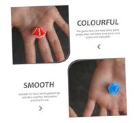 Beaupretty 6Pcs Plastic Multi Sided Colored Dice Place Value Numbered Dice for Board Games Party Props Teaching Tools Oxidant Game Counters for Rpg and Family Fun Random Color