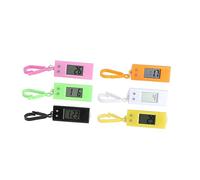 Beaupretty 6pcs Portable Digital Pocket Watch Keychain with Dial Plastic Case, Small Electronic Watch for Men and Children, Gift for Everyday Use and Exams Random Color