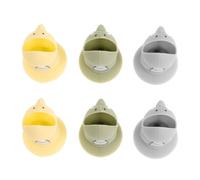 Beaupretty 6pcs Silicone Toothbrush Covers Caps with Mini Dinosaur Design Portable and Vertical Placement Toothbrush Protectors for Household and Shared Use