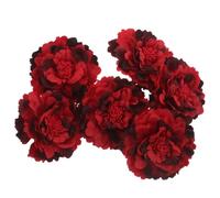 Beaupretty 6pcs Simulated Peony Flower Hair Accessories with Secure Metal Clip, Bohemian Style Red Fabric Peony Flower Barrettes for Wedding and Fashion Trends, High Simulation Craft Hair