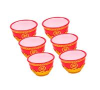 Beaupretty 6Pcs Small Plastic Offering Cups for Worship Reusable Holy Bowls with Smooth Polished Surface Suitable for Temple Zen Tea Decoration and Buddhist Rituals
