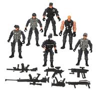 Beaupretty 6Pcs Soldier Models Action Figures Flexible Playthings for Imaginative Role Playing for Boys Cosplay Games and Learning Activities