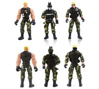 Beaupretty 6pcs Special Forces Model for Boys and Plastic Military Soldier Figures in Various Poses Educational Interactive Playthings to Enhance Hand-eye Coordination and War Knowledge