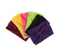 Beaupretty 6pcs Stretchy Bow Knot Headbands for Women Elastic Sports Hair Bands with Rabbit Ear Design Sweat Absorbent Yoga and Workout Headwraps Comfortable Fit Fitness Accessories