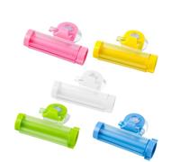 Beaupretty 6pcs Suction Cup Toothpaste Squeezer Rolling Extruder for Manual Dispenser for Bathroom Use Random Color