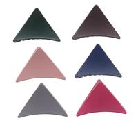 Beaupretty 6pcs Triangle Hair Claw Clips Minimalist Non-slip Plastic Hair Claws for Adults Versatile Styling Accessories Suitable for Daily Use Random Color