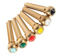 Beaupretty 6pcs Vibrant Guitar Bridge Pins Artistic String Pegs for Acoustic Guitar Repair Effortless Installation Versatile Fit for All Players Unique Design for Style