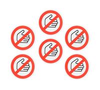 Beaupretty 6pcs Vinyl Warning Stickers Do Not Touch Decal Red Adhesive Labels for Workplace Machinery Safety in Shops and Offices