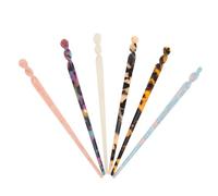 Beaupretty 6pcs Women Hair Pin Hairpin Hair Stick Acetate Chopstick Retro Bun Chinese Style Accessory for Women Pins