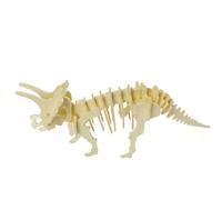 Beaupretty 6pcs Wooden Dinosaur Puzzle Educational Jigsaw for Preschool Learning with Adorable Tyrannosaurus Stegosaurus Triceratops Hadrosaur Models