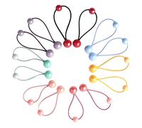 Beaupretty 7 Pairs Colorful Elastic Hair Ties with Balls for Soft Comfortable Hair Bands Bright Colors Safe for Stylish Ponytail Holders