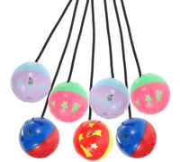 Beaupretty 7 Pieces Reptile Bell Ball with Suction Cup for Bearded Dragon and Small Lizards, Compact Replaceable Colorful Exercise Balls for Reptile Enclosure Enrichment Random Color