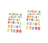 Beaupretty 72 pcs Bath EVA Alphabet and Numbers Educational Stickers for Colorful Soft Sensory Bath Letters and Numbers Non Toxic Floating Learning for Bathroom Fun and Counting Practice