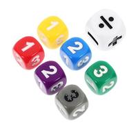Beaupretty 7pcs Arithmetic Dice Educational Math Calculation Signs Dice Toys for Boys and Girls Learning Counting Game Classroom Teaching Aid