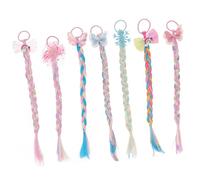 Beaupretty 7pcs Colorful Braided Hair Extensions for Rubber Bands Party Hairpiece Headdress Multi-color Braids for Birthdays Festivals Concerts and Costume Accessories