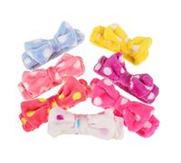 Beaupretty 7pcs Coral Fleece Bow Hair Bands Set for Women Quick Drying Elastic Face Washing Headbands for Skincare Makeup Yoga and Exercise Mixed Colors