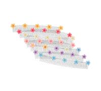 Beaupretty 7pcs Elastic Hairdressing Comb Clips for Women Invisible Seamless Hair Styling Tool with Faux Flowers Comfortable Flexible Bun Hair Clip for Versatile Updo and Bang Fixing