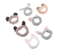 Beaupretty 7pcs Face Wash Headband Set Soft Plush Elastic Skincare Headbands for Facial Cleansing Spa Yoga Cute Hair Bands for Women