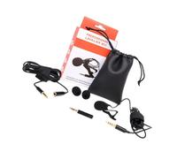 Beaupretty 7pcs Mini Lavalier Lapel Condenser Clip-on Microphone Set Portable Recording Mic for Conferences and Interviews