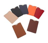 Beaupretty 7pcs Pu Leather Card Holder Sleeve Set RFID Blocking Credit Card Protector Sleeves for Men and Women Slim Anti-Theft Wallet Cover Reusable Identification Badge Holder