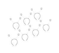 Beaupretty 7pcs Silver Ball Hair Hoops Headbands for Girls Creative Hair Decoration Plastic Hairbands with Delicate Details Suitable for Photos and Celebration Activities