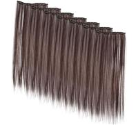 Beaupretty 7pcs Straight Hair Extensions for Women Natural Volume Increase Invisible Hairpieces with Clips Seamless Blend Realistic Texture Hair Accessories