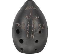 Beaupretty 8-holes Porcelain Ocarina Flute Portable Beginner Musical Instrument for Practice and Learning, Black Ceramic Folk Wind Instrument
