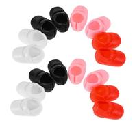 Beaupretty 8 Pairs Mini Finger Shoes for Dolls Flat Sandals in Pink Cute Small Doll Accessories for Closet and Costume