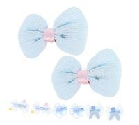 Beaupretty 8 pcs Rabbit Ear Bow Hair Clips Flower Barrettes Cute Kawaii Hair Accessories for Party Festival Holiday