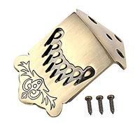 Beaupretty 8 String Metal Mandolin Tailpiece String Arched Bronze Pattern Durable Mandolin Parts Easy Install Upgrade for String Instruments